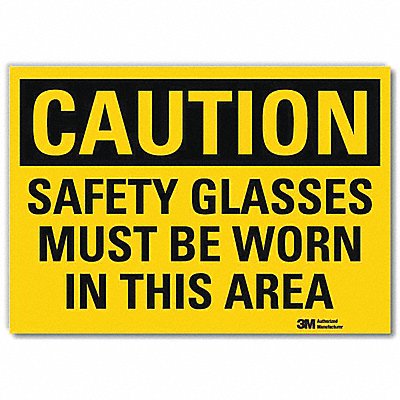 LYLE U41646RD14X10 Caution Sign 10x14in Reflective Sheeting
