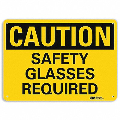 LYLE U41648RA10X7 Safety Sign 7 in x 10 in Aluminum