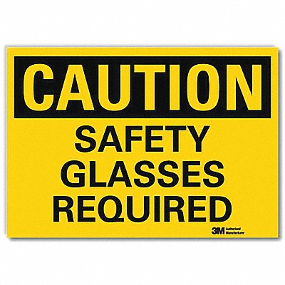 LYLE U41648RD7X5 Caution Sign 5inx7in Reflective Sheeting