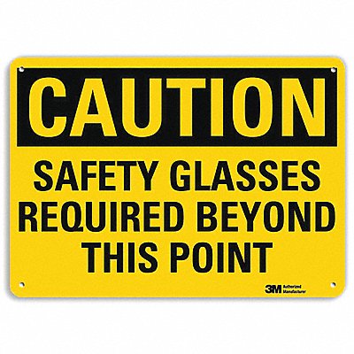 LYLE U41649RA10X7 Safety Sign 7 in x 10 in Aluminum