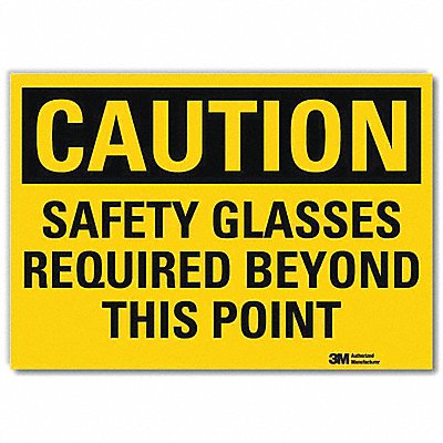 LYLE U41649RD14X10 Caution Sign 10x14in Reflective Sheeting