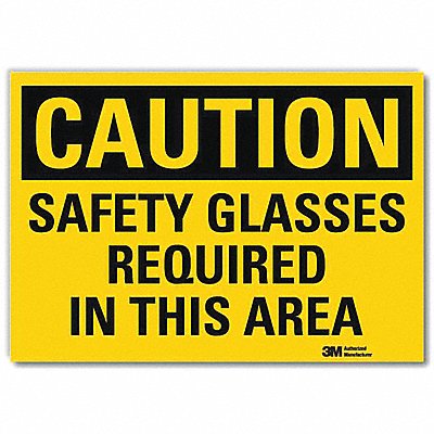 LYLE U41650RD14X10 Caution Sign 10x14in Reflective Sheeting