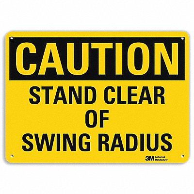LYLE U41678NA14x10 Caution Sign 10 in x 14 in Aluminum