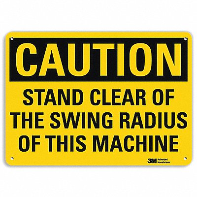 LYLE U41679NP14X10 Caution Sign 10 in x 14 in Plastic
