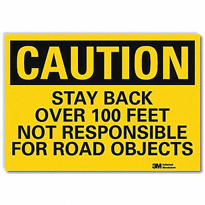 LYLE U41684RD10X7 Rflctv Traffic Safety Label 7x10in Plastic