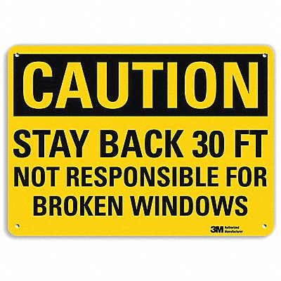 LYLE U41686RA10X7 Safety Sign 7 in x 10 in Aluminum