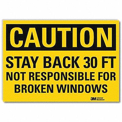 LYLE U41686RD10X7 Safety Sign 7 in x 10 in Reflective Sheeting