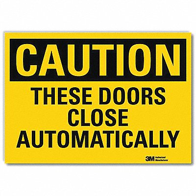 LYLE U41701RD14X10 Safety Sign 10x14in Reflective Sheeting