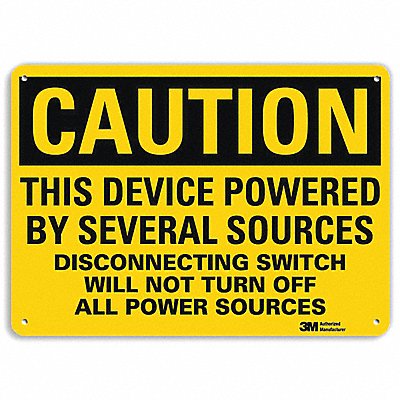LYLE U41704RA10X7 Safety Sign 7 in x 10 in Aluminum
