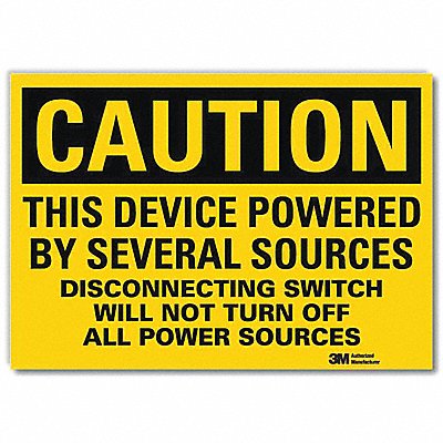LYLE U41704RD14X10 Safety Sign 10 in x 14 in Reflective Sheeting