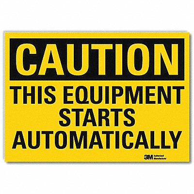LYLE U41709RD14X10 Safety Sign 10 in x 14 in Reflective Sheeting