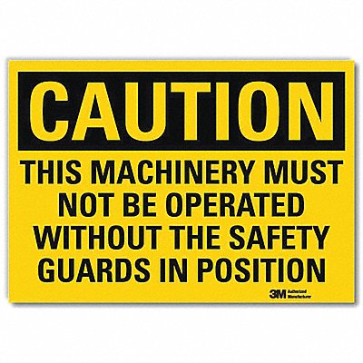 LYLE U41718RD14X10 Safety Sign 10 in x 14 in Reflective Sheeting