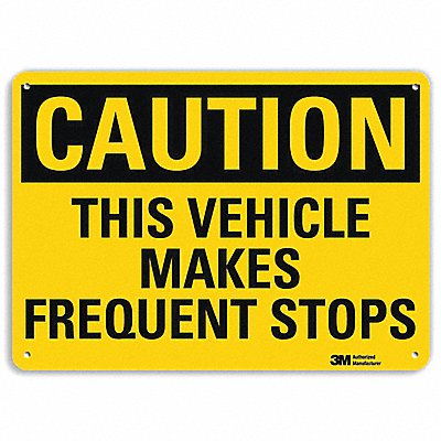 LYLE U41724RA14X10 Rflctv Traffic Safety Sign 10x14in Plastic