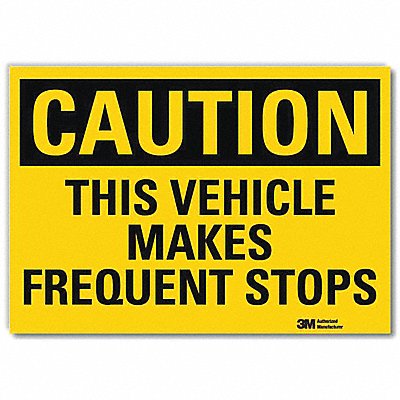 LYLE U41724RD7X5 Rflctv Traffic Safety Label 5x7in Plastc
