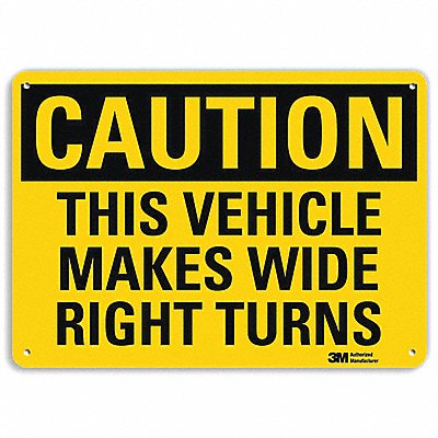 LYLE U41726RA14X10 Rflctv Traffic Safety Sign 10x14in Plastic