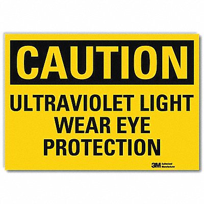 LYLE U41742RD10X7 Caution Sign 7 in x 10 in Reflective Sheeting