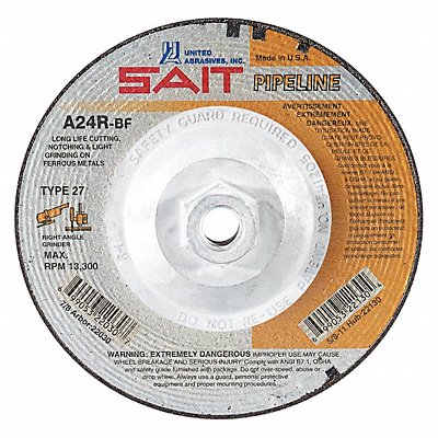 UNITED ABRASIVES-SAIT 22046 Cut Off Grinding Wheel 5/8 -11CN ThreadHle