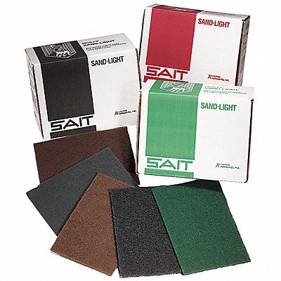 UNITED ABRASIVES-SAIT 77446 Nonwoven Hand Pad 9 in L Black PK20