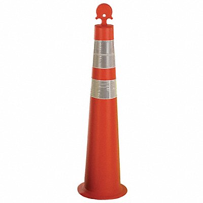 GRAINGER 037703664OW Channelizer Cone with Collar 36inH Ornge