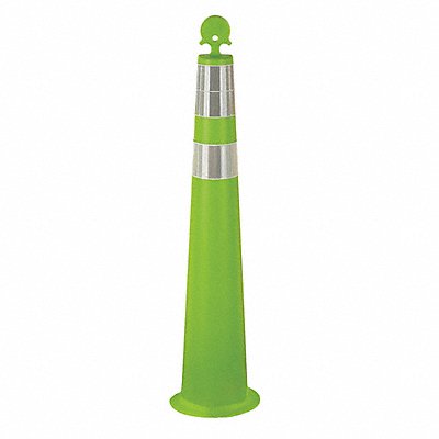 GRAINGER 0377042L64 Channelizer Cone with Collar 42in H Lime