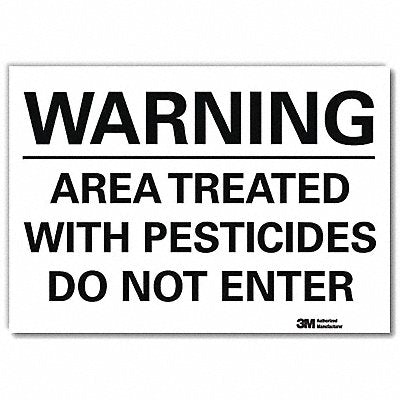 LYLE U61001RD7X5 Warning Sign 5 in x 7 in Reflective Sheeting
