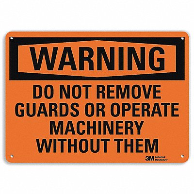 LYLE U61005NP14X10 Warning Sign 10 in x 14 in Plastic