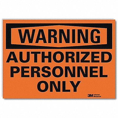 LYLE U61030RD10X7 Warning Sign 7inx10inReflective Sheeting