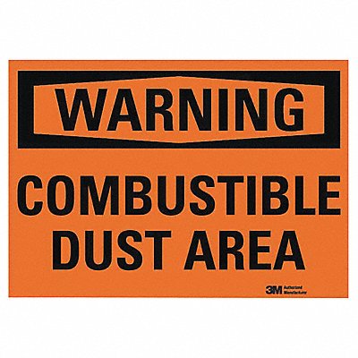 LYLE U61043RD10X7 Warning Sign 7inx10inReflective Sheeting