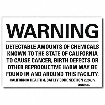 LYLE U61051RD10X7 Warning Sign 7inx10inReflective Sheeting