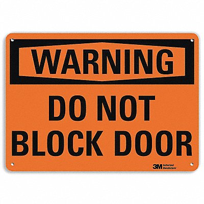 LYLE U61053NA14x10 Warning Sign 10 in x 14 in Aluminum