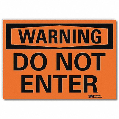 LYLE U61056RD14X10 Warning Sign 10in x 14in Reflective Sheeting