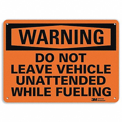 LYLE U61060RA14X10 Warning Sign 10 in x 14 in Aluminum