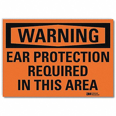 LYLE U61071RD7X5 Warning Sign 5 in x 7 in Reflective Sheeting
