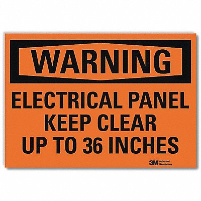LYLE U61076RD7X5 K3077 Warning Sign 5inx7in Reflective Sheeting