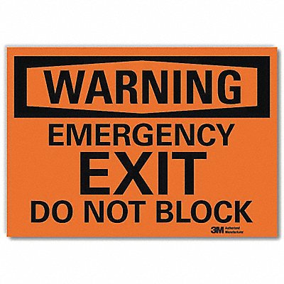 LYLE U61078RD10X7 Warning Sign 7x10in Reflective Sheeting