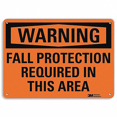 LYLE U61088NA14x10 Warning Sign 10 in x 14 in Aluminum