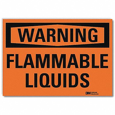 LYLE U61092RD7X5 Warning Sign 5inx7in Reflective Sheeting