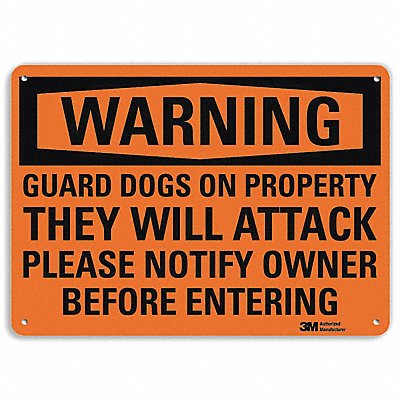 LYLE U61104NP10X7 Security Sign 7 in x 10 in Plastic