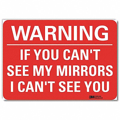 LYLE U61126RD10X7 Rflctv Traffic Safety Label 7inx10in
