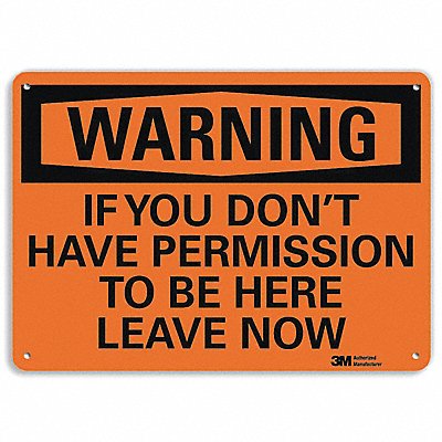 LYLE U61127NP14X10 Security Sign 10 in x 14 in Plastic