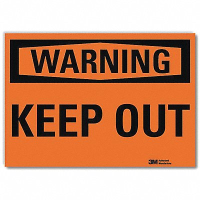 LYLE U61143RD10X7 Security Sign 7in x 10in Reflective Sheeting
