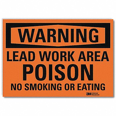 LYLE U61147RD7X5 Security Sign 5 in x 7 in Reflective Sheeting