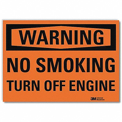 LYLE U61174RD10X7 Rflct No smoking Lbl 7x10in Alum
