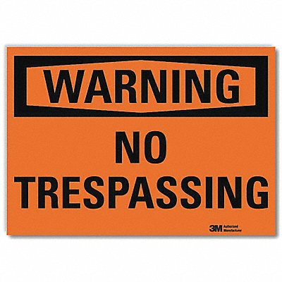 LYLE U61178RD7X5 Security Sign 5 in x 7 in Reflective Sheeting