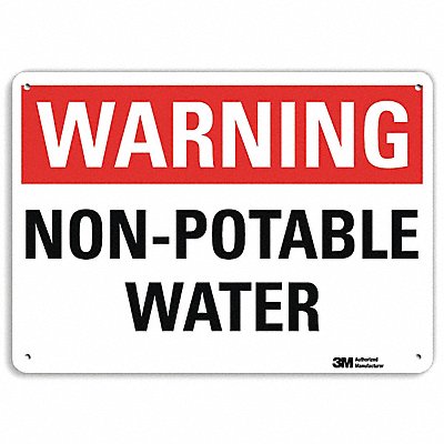 LYLE U61182NA14x10 Warning Sign 10 in x 14 in Aluminum