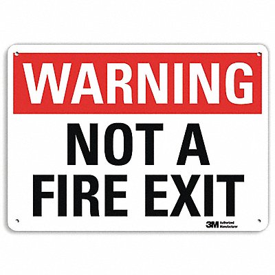 LYLE U61185NA14x10 Warning Sign 10 in x 14 in Aluminum