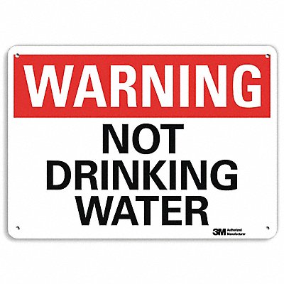 LYLE U61187NA14x10 Warning Sign 10 in x 14 in Aluminum