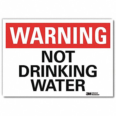 LYLE U61187RD10X7 Warning Sign 7inx10inReflective Sheeting