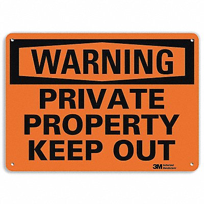 LYLE U61201NP14X10 Security Sign 10 in x 14 in Plastic