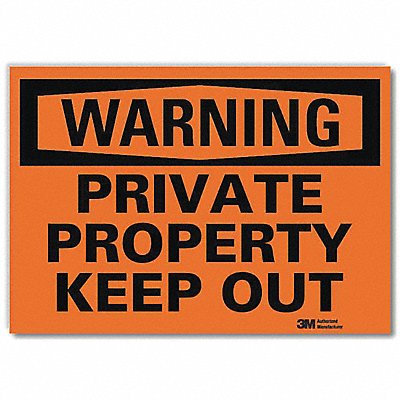 LYLE U61201RD14X10 Security Sign 10in x 14in Reflective Sheeting